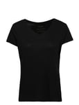 Danish Endurance Women's Modal V-Neck T-Shirt 1-Pack Svart