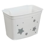 keeeper Boîte de Rangement Stars à Suspendre, 4 L, Récipient Anti-rayures, Idéal pour les couches et les cosmétiques, Janek, Blanc