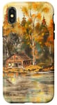 iPhone X/XS House By The Lake Peaceful Earth Brown Tones Yellow Dreams Case