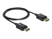 Delock Coaxial - Bildskärmskabel - Displayport (Hane) Till Displayport (Hane) - Displayport 1.4 - 1 M - Stöd För 8K - Svart