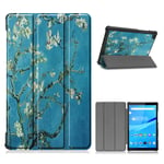 Lenovo Tab M8 tri-fold pattern leather flip case - Flower