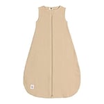 LÄSSIG Baby Sac de couchage d'été sans manches Muslin coton certifié GOTS unisexe/Muslin Sleeping Bag nature, taille 50/56 0-2 mois