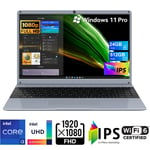 Ordinateur Portable 16,1 Pouces, 24 Go RAM 512 Go SSD, Processeur Intel core i3-5005U, Windows 11 Pro, Écran IPS FHD PC Portable avec Souris, WiFi,BT5.0, Tapez C, HDMI, USB