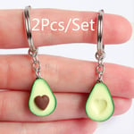 Friendship Gifts Valentines Green Avocado Necklace Keychain Long chain Earring