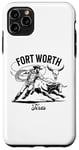 Coque pour iPhone 11 Pro Max Rodéo de Fort Worth, Texas, Bull Rider, Steer Wrangler Cowboy