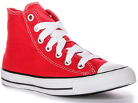 Converse A10399C Chuck Taylor Hi All Star Trainer Boys Shoes Red UK 3 - 6.5