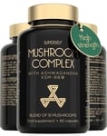 Mushroom Supplement with Ashwagandha KSM-66 - Mushroom Complex 1600Mg & More NEW