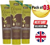 3 x Argan Oil Conditioner 300ml with Moroccan Oil - Deep Hydration for Hair