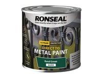 Ronseal Direct to Metal Paint Rural Green Gloss 250ml RSLDTMRGG250