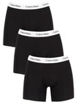Calvin Klein3 Pack Cotton Stretch Boxer Briefs - Black