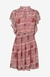 co’couture - Klänning Tiecc Line Smock Dress - Rosa