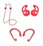 Pack accessoires pour Airpods 1 (Fils + Tour D'oreilles + Accroche Oreilles) Silicone - ROUGE