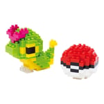 nanoblock NBPM010 Pokemon Caterpie & Poké Ball, Colourful (US IMPORT)