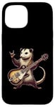 Coque pour iPhone 15 Retro Possum Rock Music Men Kids Women Funny Opossum Rock