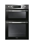 Candy Fci9D405X Built In Double Oven With Easy Clean Enamel - Black Glass With Stainless Steel - Oven With Installation