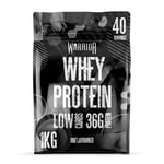 Warrior Whey Protein Powder – Up to 36g* of Protein Per Shake – Low Sugar, and Low Carbs – GMP Certified (Unflavoured, 1kg)