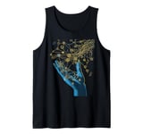 Stylized Network Hand Graphic for Tech Innovators Tank Top