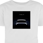 Vuxen-T-shirt | Bekväm T-shirt för Vuxna Tesla Vit X-Large