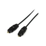 StarTech.com Câble Toslink (SPDIF) Audio Numérique Optique 4,5 m - M/M - TOSLINK - Mâle - TOSLINK - Mâle - 4,6 m - Noir (THINTOS15)