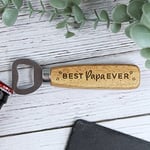 eBuyGB Best Papa Ever, Engraved Wooden Bottle Opener, Best Papa Beer Bottle Opener, Fathers Day Gifts, Birthday Gift for Him - Design #2