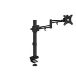 Luna single flat screen monitor arm - black