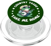 Country Toads Take Me Home, crapaud cowboy cool jouant de la musique PopSockets PopGrip pour MagSafe