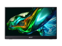 Acer PM161Q Bbmiuux - PM1 Series - écran LED - 16" (15.6" visualisable) - portable - 1920 x 1080 Full HD (1080p) @ 60 Hz - IPS - 250 cd/m² - 800:1 - HDR10 - 4 ms - Mini HDMI, 2xUSB-C -...