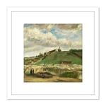 Vincent Van Gogh The Hill Of Montmartre With Stone Quarry 8X8 Inch Square Wooden Framed Wall Art Print Picture with Mount