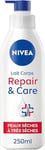 NIVEA REPAIR & CARE Lait Réparateur Corps Peaux Très Sèches (1x 250 ml) — Lait Corps Hydratant à la Glycérine, Provitamine B5 & Niacinamide — Crème Hydratante peaux rugueuses extra sèches