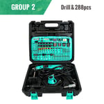 Tungfull outils de forage 30000RPM outils rotatifs Dremel accessoires Set perceuse électrique Dremel Mini perceuse graveur outils électriques - Type Drill with 288pcs