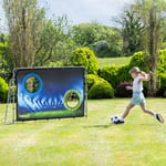 6 x 4ft 2-in-1 Metal Football Goal with Target Panel Activity and Funs