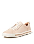 Clarks Girls Un Maui Lace Low-Top Sneakers, Blush Leather, 3 UK