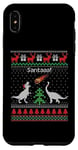 Coque pour iPhone XS Max Pull de Noël avec motif dinosaure moche