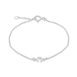 Amazon Essentials Bracelet réglable en argent sterling avec pierre de naissance d’avril en zircon cubique blanc, 16 à 18 cm