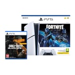 SONY PlayStation 5 Slim Disc 1TB FORTNITE BUNDLE + Call Of Duty : Black Ops 6