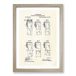 Big Box Art Toilet Roll Patent Framed Wall Art Picture Print Ready to Hang, Oak A2 (62 x 45 cm)