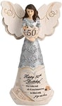 Pavilion Gift company 82414 Elements Angels – Joyeux Anniversaire 50 Ans Peut Aujourd'hui et Tous Vos Commence Demain être rempli avec Joy & Love 15,2 cm Figurine Ange