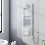 Radiateur Sèche-serviette électrique 500W Blanc Sèche-serviette 120x40cm, avec chauffé élément - Meykoers