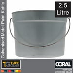 2.5 Litre Metal Paint Kettle Heavy Duty Capacity Container Trade Handle Bucket