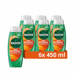 Radox Mineral Therapy Feel Refreshed Shower Gel Body Wash with a eucalyptus & citrus oil fragrance for a refreshing experience 6x 450 ml