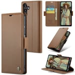 Samsung Galaxy A15      Pu Wallet Case    [Brown]