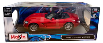 Maisto 1:18 Scale Dodge Viper 2003 SRT-10 Red Special Edition Diecast Model Car