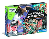 Clementoni - Coffret Scientifique : Les Animaux dès 8 Ans - Expérience à réaliser - Inclus Moules + Peinture + Figurines + 30 Cartes et Un Casque VR - Jeux Éducatif - Fabriqué en Italie