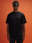 Reiss x McLaren Traction F1 Oversized Cotton Crew Neck T-Shirt, Black