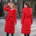 Doudoune Femme Nouvelle Coréenne en Duvet De Coton Veste Manteau Femmes Chaud À Capuche vers Le Bas Parkas Manteau Femme Longue Mince Coton Rembourré Pardessus