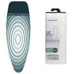 Brabantia Parking Zone Ironing Board Cover and Replacment Felt Pad Bundle, Size D - Titan Oval