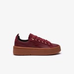 Lacoste Sneakers Carnaby Platform femme cuir color-block Taille 38 Bordeaux