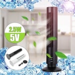 Mini Portable Fan Tower Luftkonditionering Luftrenare USB Bladeless Skrivbordsfläkt Svart Bo34076