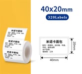 Papier thermique autocollant pour imprimante d'étiquettes,compatible avec la machine Phomemo M110,M220,M200,40mm - Type 40x20