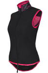 Funkier Cobina Ladies Windbreaker Gilet in Black/Pink - X-Small